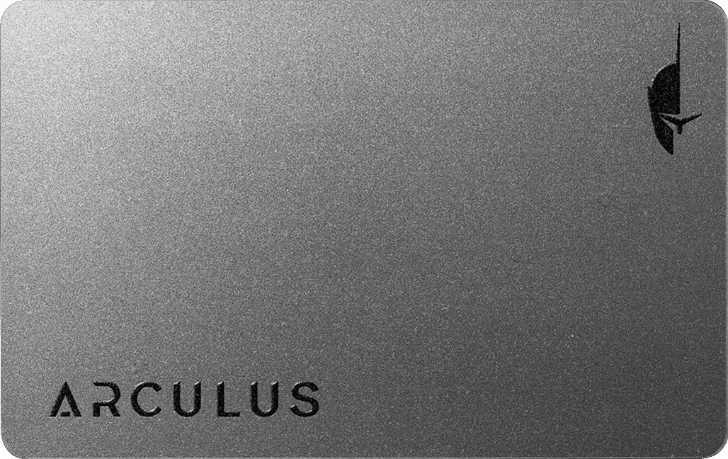 An image of a silver Arculus card